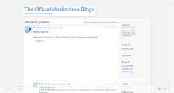 Desktop Screenshot of muslimness.wordpress.com