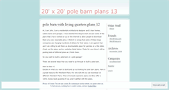 Desktop Screenshot of polebarnplans11.wordpress.com
