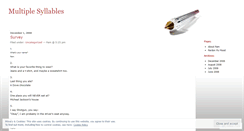Desktop Screenshot of multiplesyllables.wordpress.com