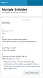Mobile Screenshot of multiplesyllables.wordpress.com