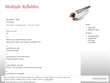 Tablet Screenshot of multiplesyllables.wordpress.com