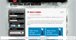 Desktop Screenshot of lefootballselonmathilde.wordpress.com