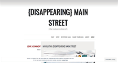 Desktop Screenshot of disappearingmainstreet.wordpress.com