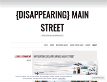 Tablet Screenshot of disappearingmainstreet.wordpress.com