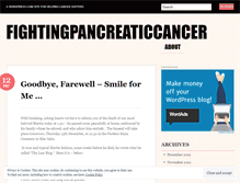 Tablet Screenshot of fightingpancreaticcancer.wordpress.com