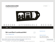 Tablet Screenshot of madsolutionsltd.wordpress.com