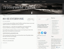 Tablet Screenshot of crossroadsjulia.wordpress.com