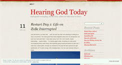Desktop Screenshot of hearinggodtoday.wordpress.com