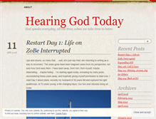 Tablet Screenshot of hearinggodtoday.wordpress.com
