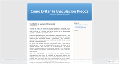 Desktop Screenshot of evitareyaculacionprecozya.wordpress.com
