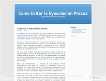 Tablet Screenshot of evitareyaculacionprecozya.wordpress.com