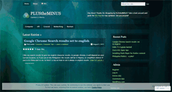 Desktop Screenshot of plustheminus.wordpress.com