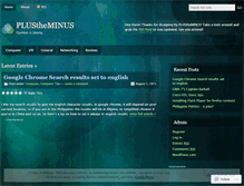 Tablet Screenshot of plustheminus.wordpress.com