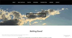 Desktop Screenshot of joshuapramis.wordpress.com