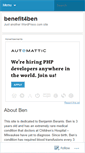 Mobile Screenshot of benefit4ben.wordpress.com