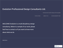 Tablet Screenshot of evolutiondesign.wordpress.com