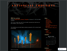 Tablet Screenshot of antisocialthoughts.wordpress.com