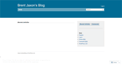 Desktop Screenshot of brentjaxon.wordpress.com