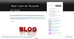 Desktop Screenshot of howimetmyteacher.wordpress.com