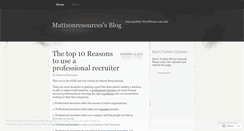 Desktop Screenshot of mattsonresources.wordpress.com