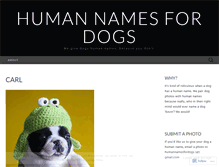 Tablet Screenshot of humannamesfordogs.wordpress.com