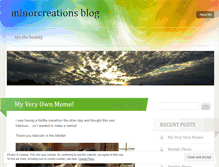 Tablet Screenshot of minorcreations.wordpress.com