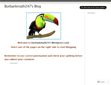 Tablet Screenshot of burbankmath247.wordpress.com