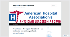 Desktop Screenshot of ahaphysicianforum.wordpress.com