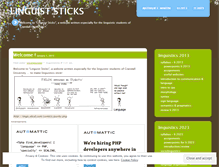 Tablet Screenshot of linguiststicks.wordpress.com