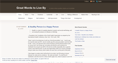 Desktop Screenshot of greatwordstoliveby.wordpress.com