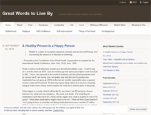 Tablet Screenshot of greatwordstoliveby.wordpress.com