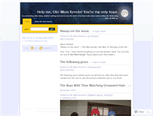 Tablet Screenshot of obimomkenobi.wordpress.com
