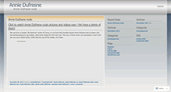Desktop Screenshot of anniedufresne.wordpress.com