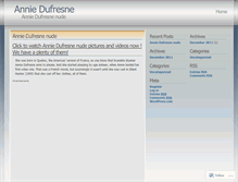 Tablet Screenshot of anniedufresne.wordpress.com