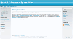 Desktop Screenshot of lackcommonsense.wordpress.com