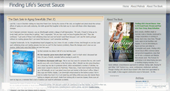 Desktop Screenshot of findinglifessecretsauce.wordpress.com