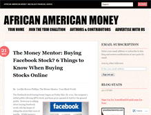 Tablet Screenshot of africanamericanmoney.wordpress.com