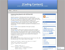 Tablet Screenshot of codingcontext.wordpress.com