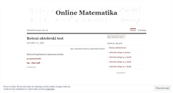 Desktop Screenshot of onlinematematika.wordpress.com