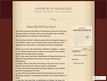 Tablet Screenshot of churchevangelist.wordpress.com