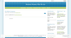 Desktop Screenshot of mormonwomanhood.wordpress.com