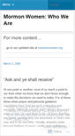 Mobile Screenshot of mormonwomanhood.wordpress.com