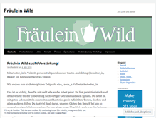 Tablet Screenshot of fraeuleinwild.wordpress.com