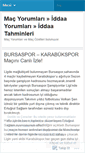 Mobile Screenshot of macyorumlari.wordpress.com
