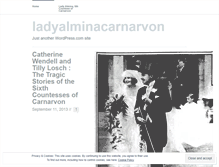 Tablet Screenshot of ladyalminacarnarvon.wordpress.com