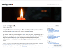Tablet Screenshot of lonelyparent.wordpress.com
