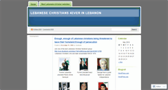 Desktop Screenshot of christianinlebanon.wordpress.com
