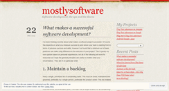 Desktop Screenshot of mostlysoftware.wordpress.com