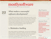 Tablet Screenshot of mostlysoftware.wordpress.com