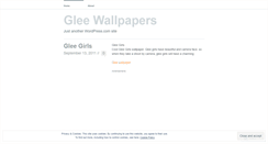 Desktop Screenshot of gleewallpapers.wordpress.com